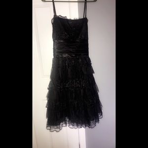 Black semi-formal sleeveless dress